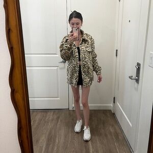 Leopard Faux Fur Coat